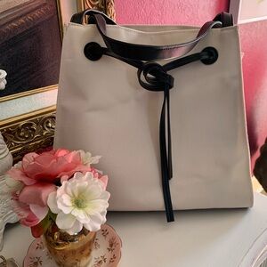 Penn Cream Tote with Black Accents